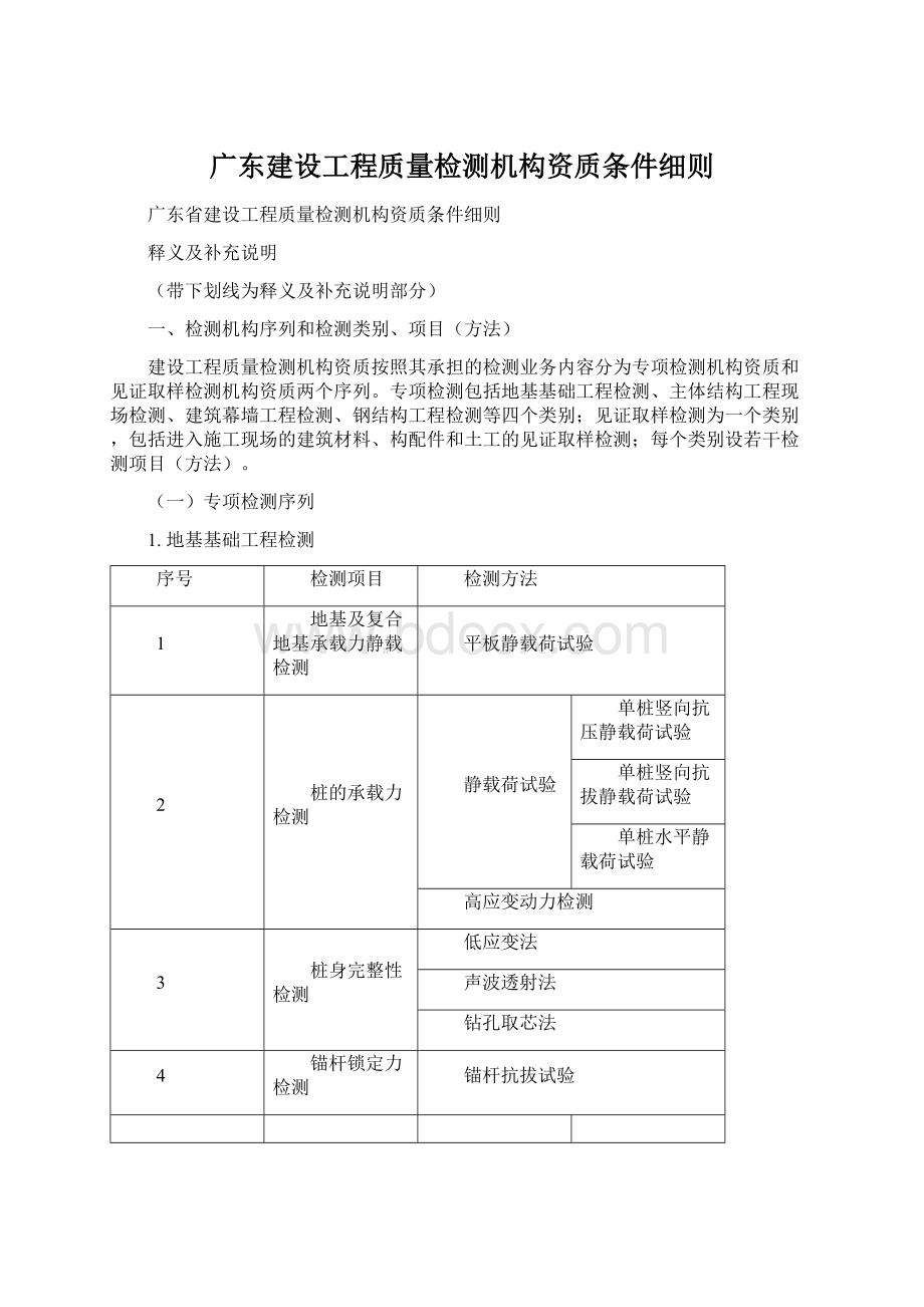 广东建设工程质量检测机构资质条件细则Word下载.docx