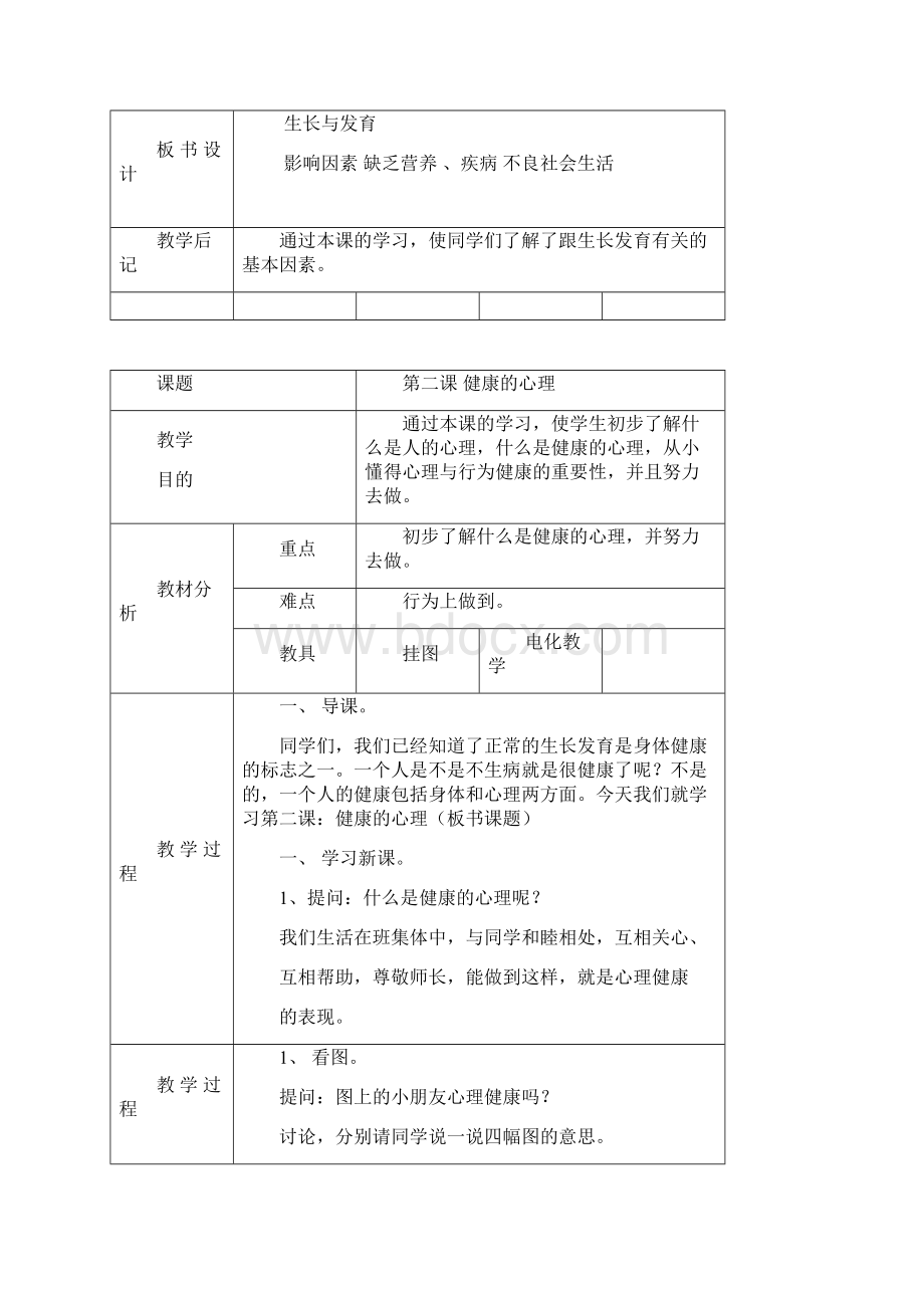 小学二年级体育健康教案Word文档下载推荐.docx_第2页