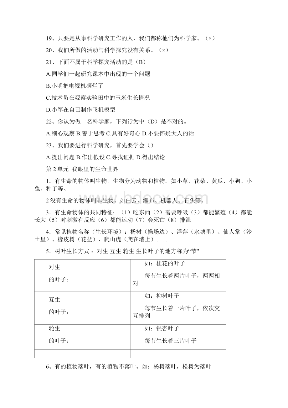 苏教版三年级科学上册复习资料2.docx_第2页