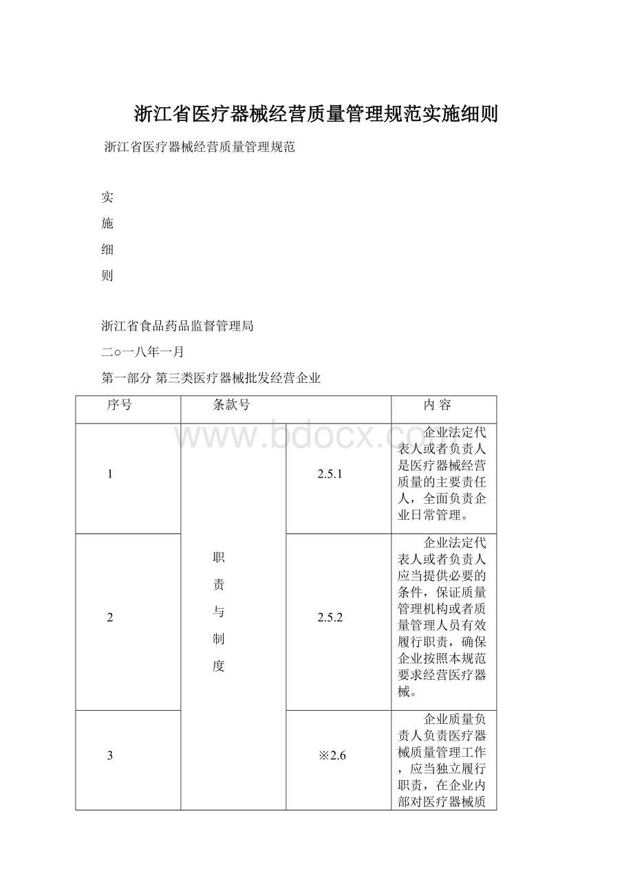 浙江省医疗器械经营质量管理规范实施细则.docx_第1页