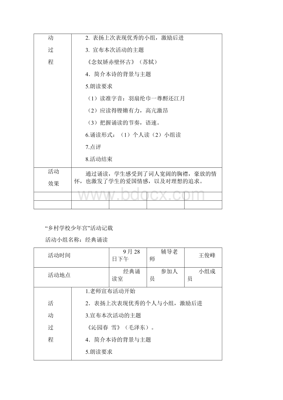 少年宫活动记录德育类经典诵读Word格式文档下载.docx_第3页