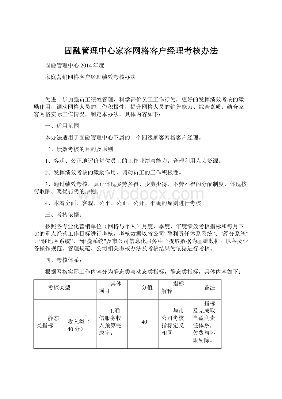 固融管理中心家客网格客户经理考核办法文档格式.docx_第1页