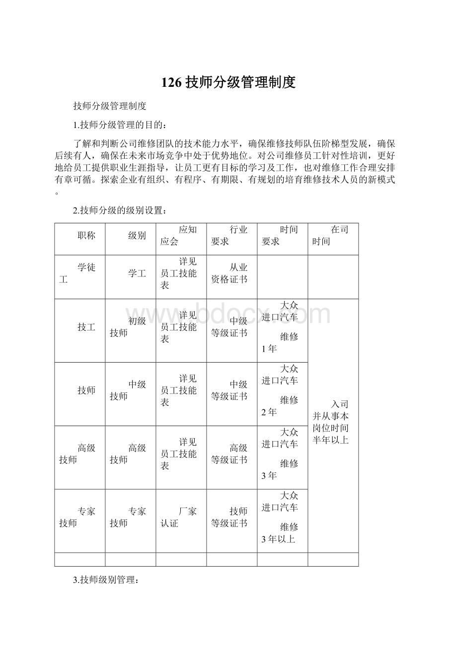 126 技师分级管理制度.docx