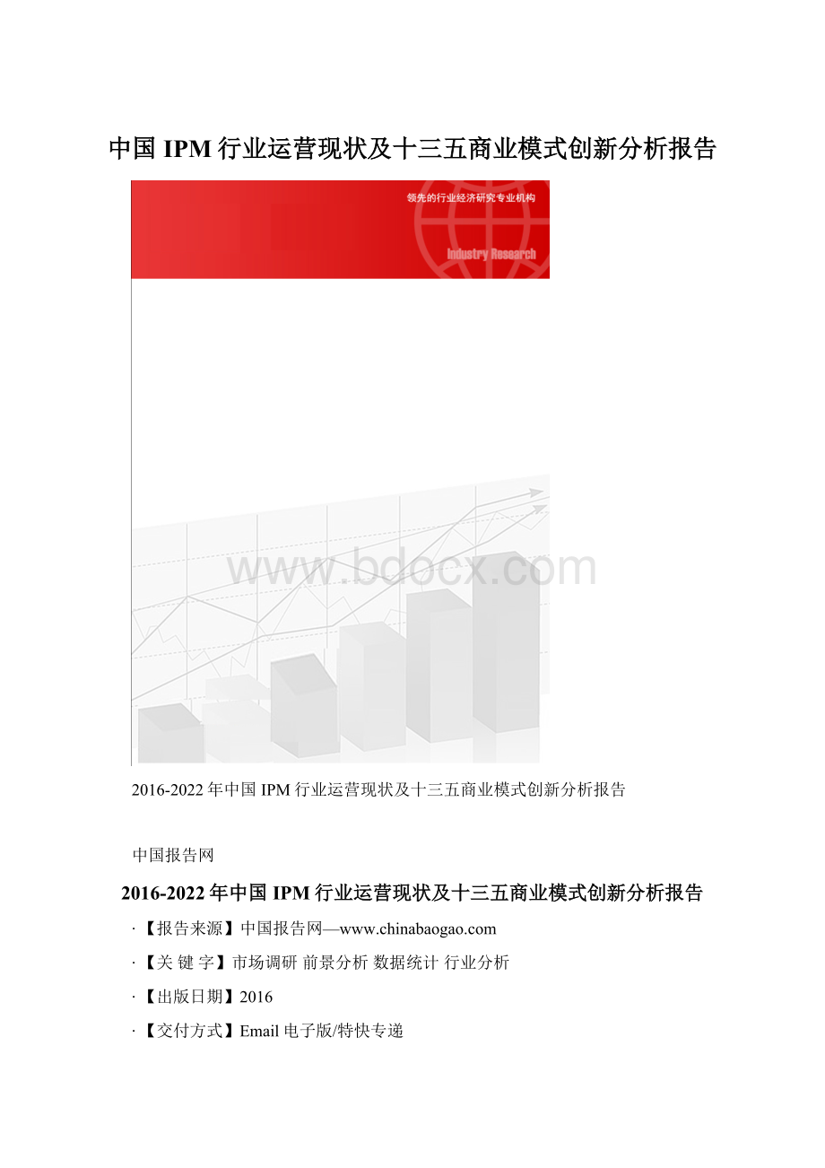 中国IPM行业运营现状及十三五商业模式创新分析报告Word格式文档下载.docx