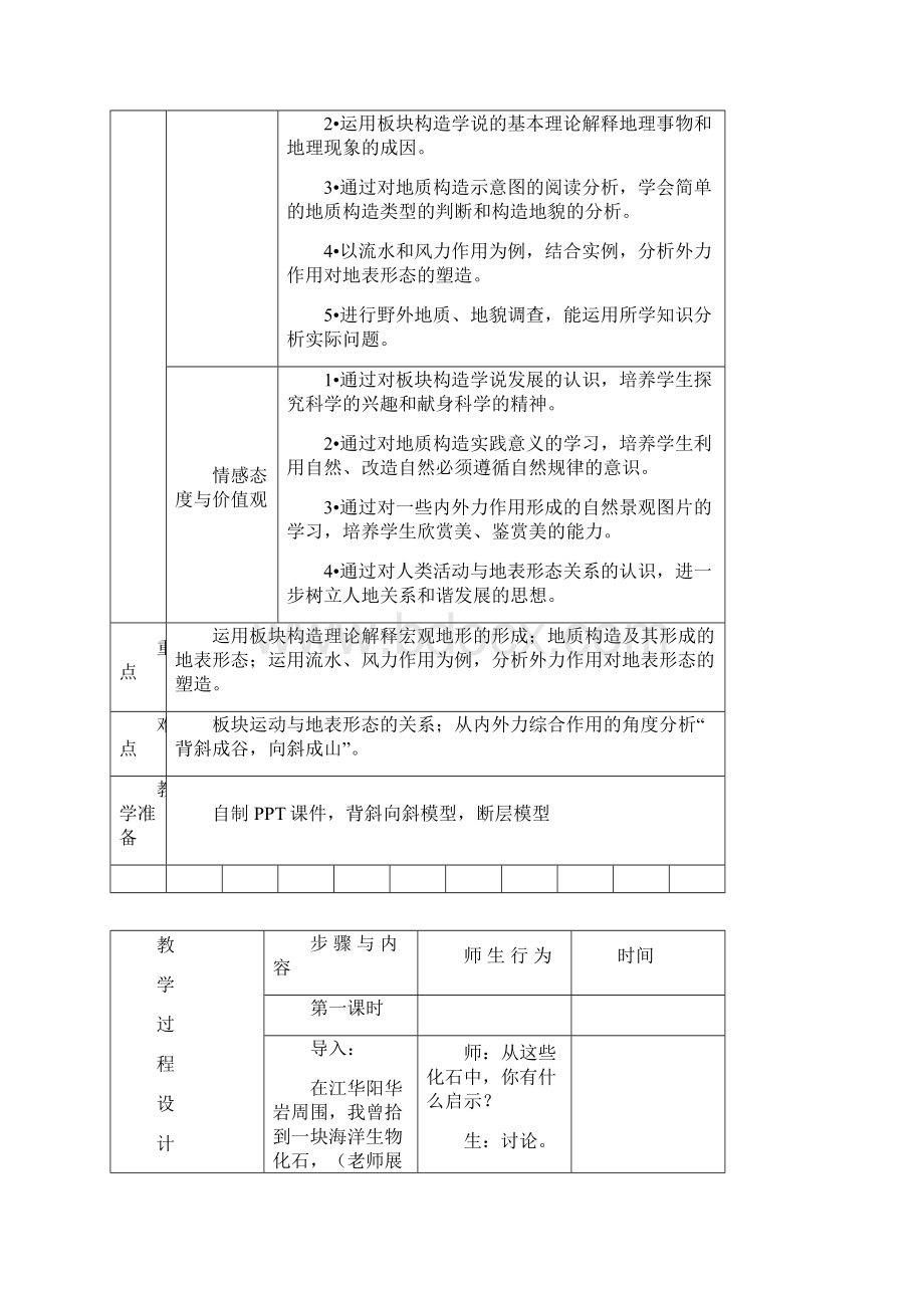 课题第2节地球表面形态课型课时2课程标准具体内容能力层次识.docx_第2页