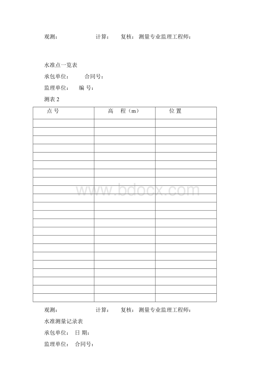 水准测量记录表全套文档格式.docx_第2页