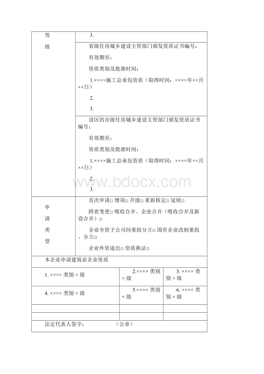 最新版建筑业企业资质申请表.docx_第2页