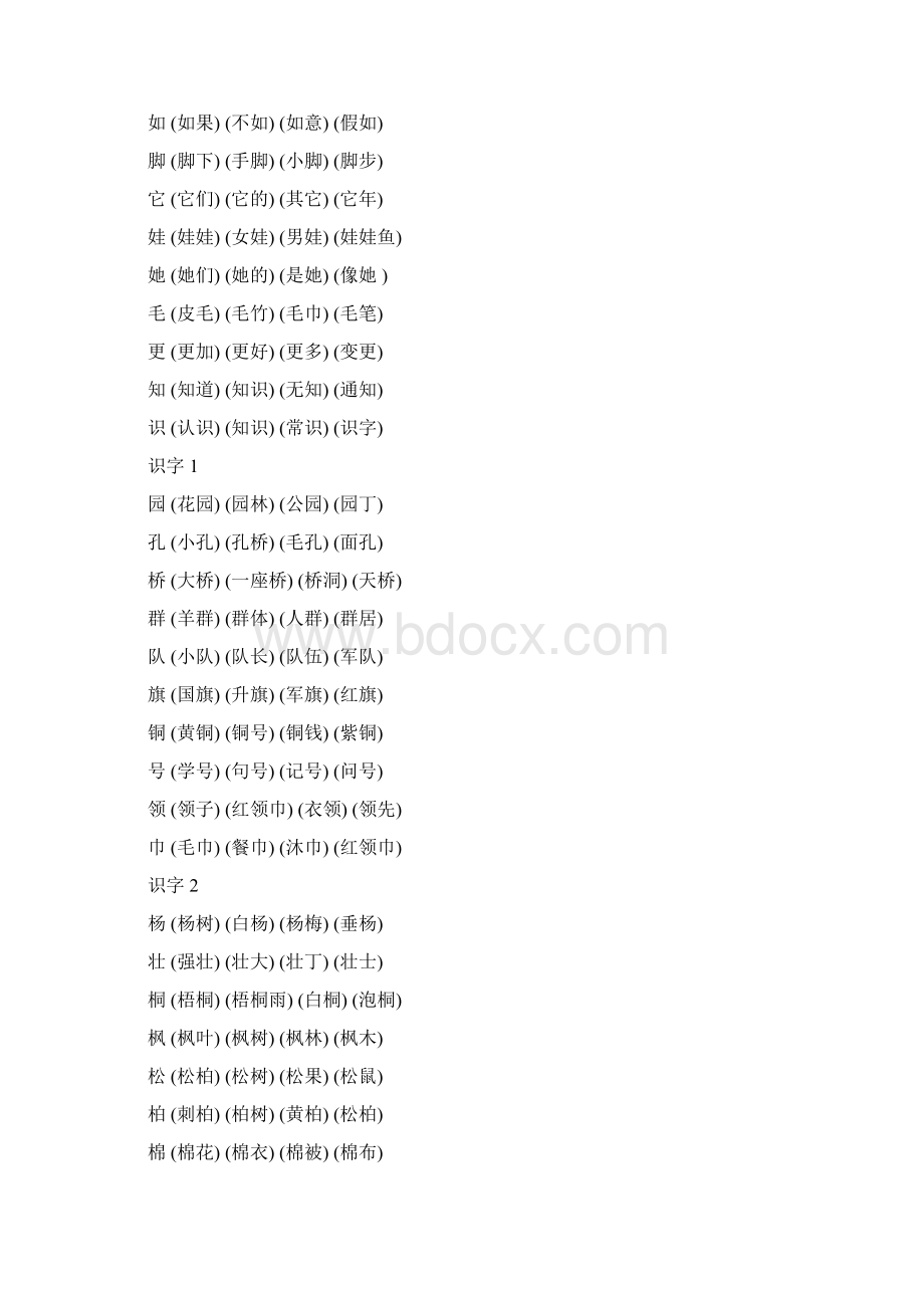 部编二年级语文会写字组词.docx_第2页