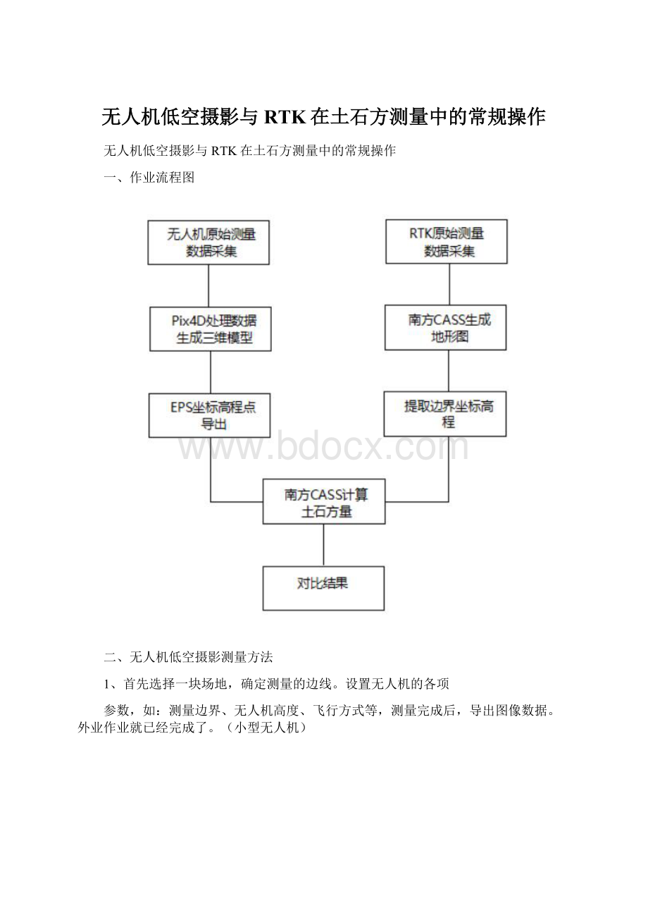 无人机低空摄影与RTK在土石方测量中的常规操作.docx