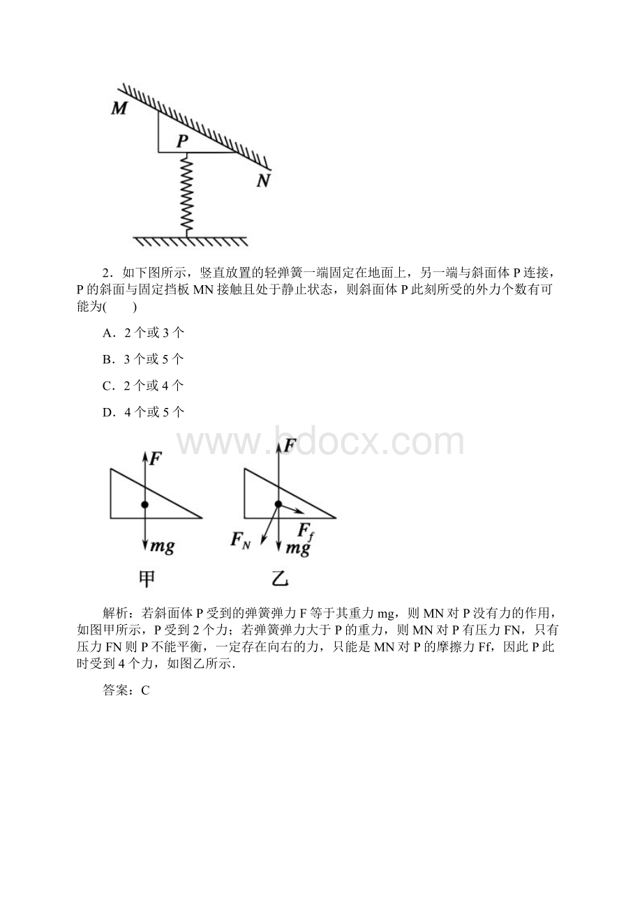 单元综合测试二 相互作用.docx_第2页