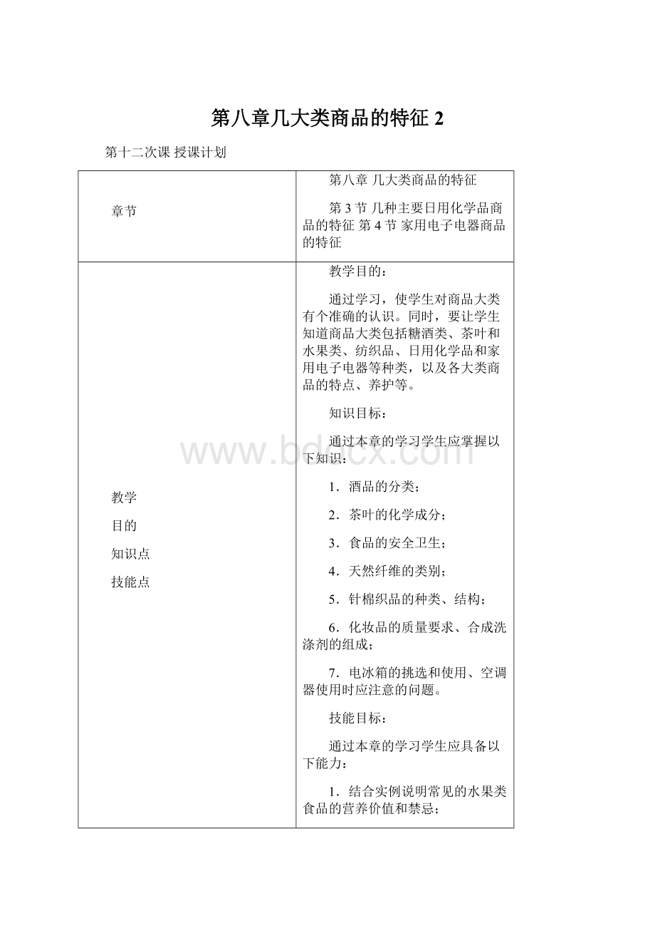 第八章几大类商品的特征2Word文档格式.docx_第1页