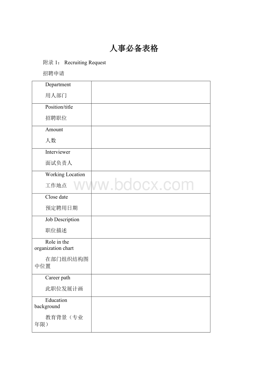 人事必备表格.docx_第1页