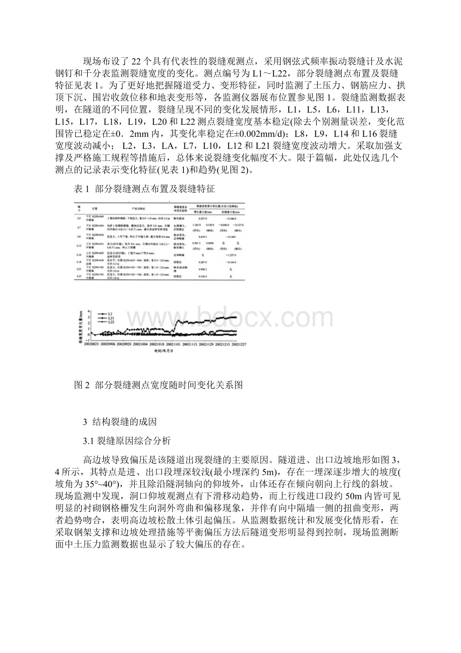 公路隧道偏压效应与衬砌裂缝研究报告.docx_第2页