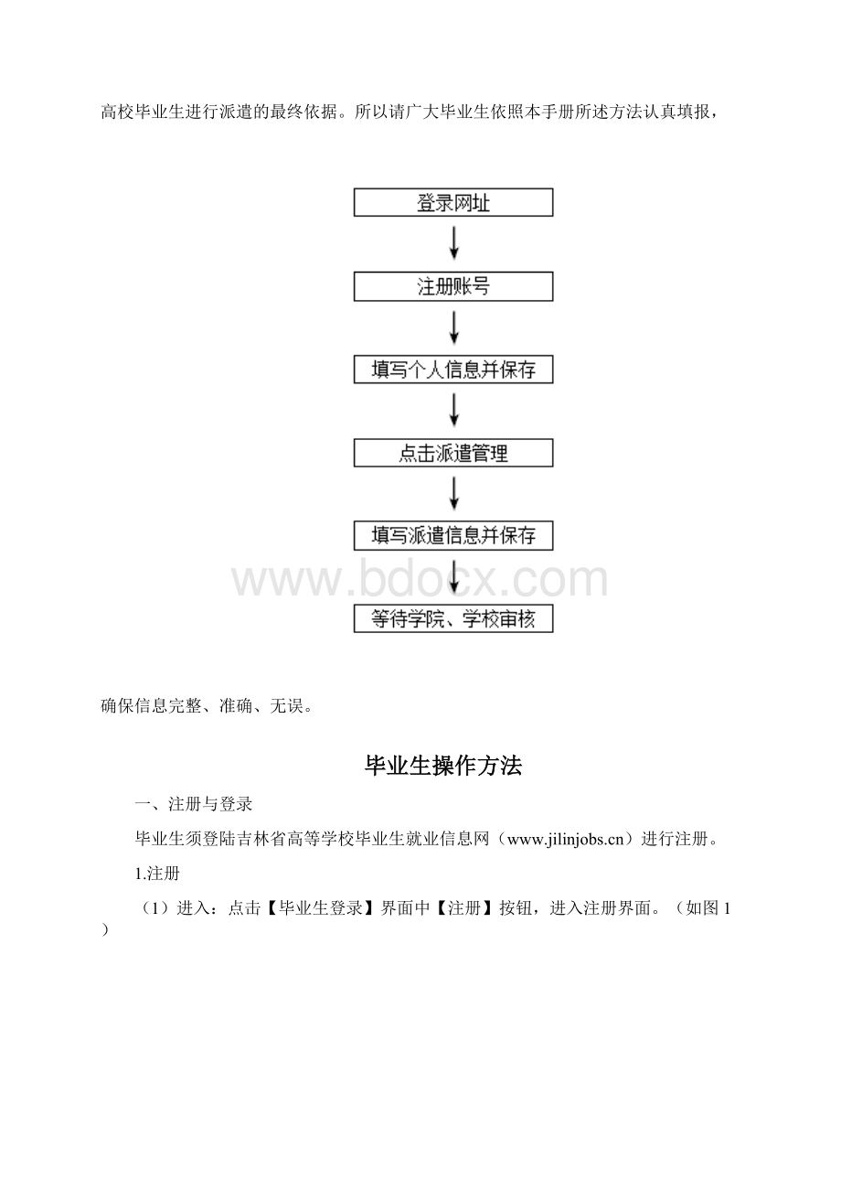 吉林省大学生就业管理系统使用手册毕业生版Word文档格式.docx_第2页