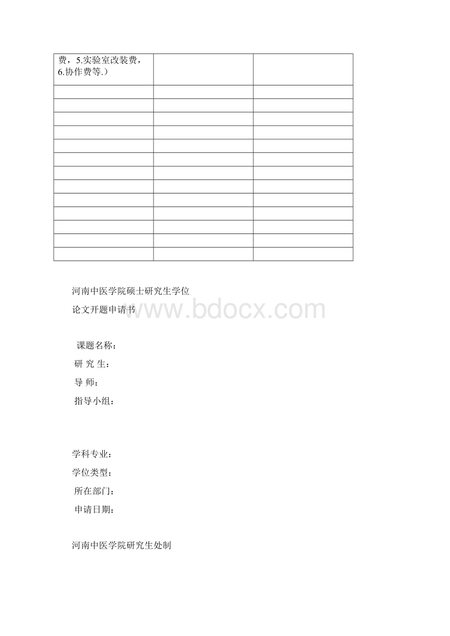 河南中医学院硕士研究生学位论文开题申请书A42.docx_第2页