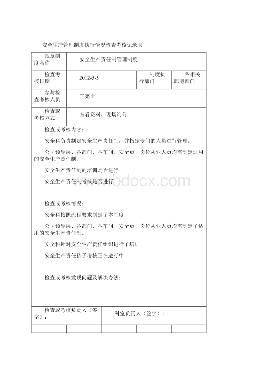 管理制度执行检查记录表参考优质文档.docx_第3页