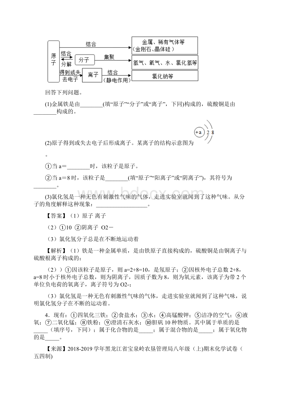 人教版九年级化学上学期期末考点200题专练 填空题.docx_第3页