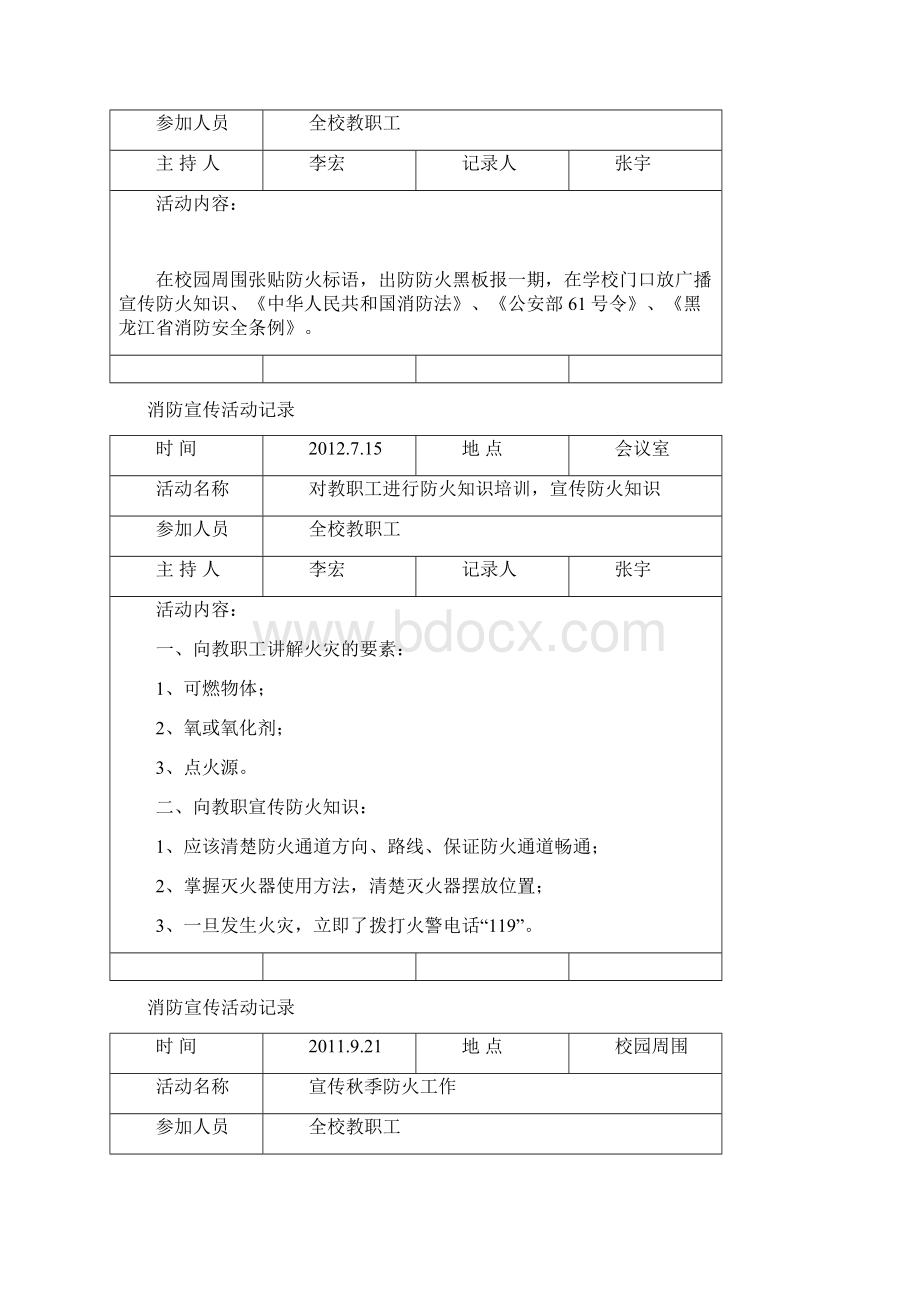 消防安全活动记录Word文档格式.docx_第2页