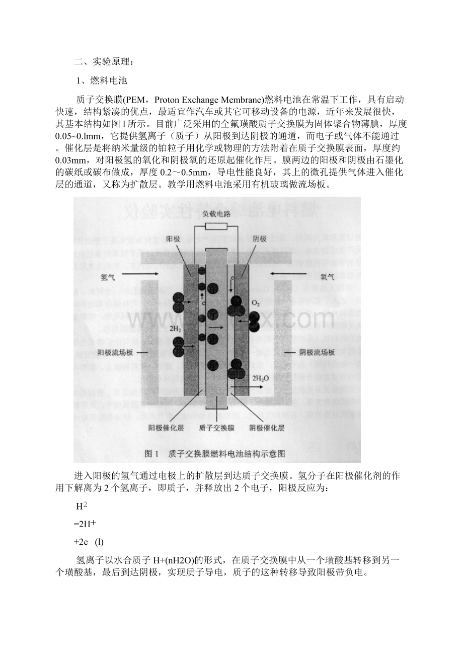 燃料电池综合特性实验报告docWord格式.docx_第2页