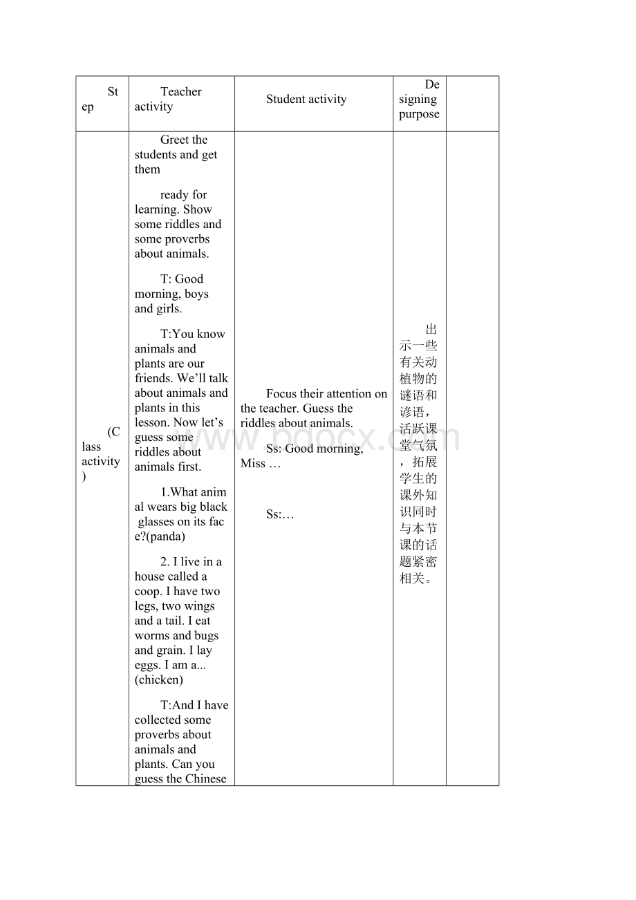 仁爱初中英语八上《Unit 4Topic 1 Whats the strongest animal on the farm》word教案CWord文档下载推荐.docx_第3页