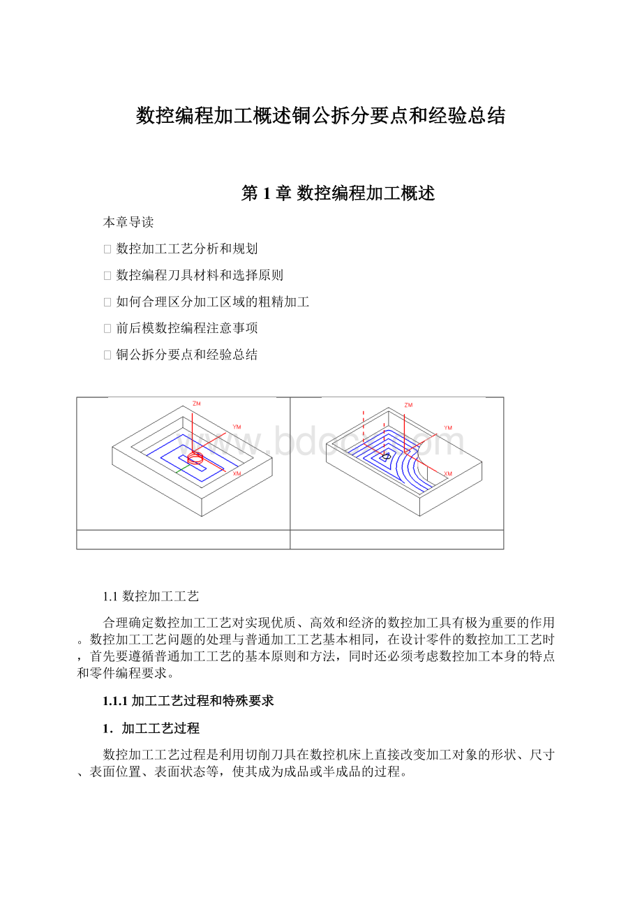 数控编程加工概述铜公拆分要点和经验总结.docx