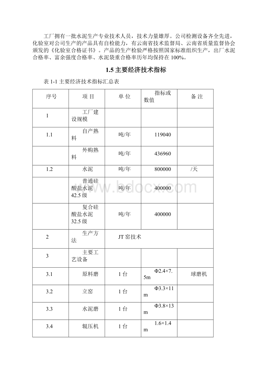 建水县羊街农场水泥厂生产线综合节能技术改造项目可行性研究报告.docx_第2页