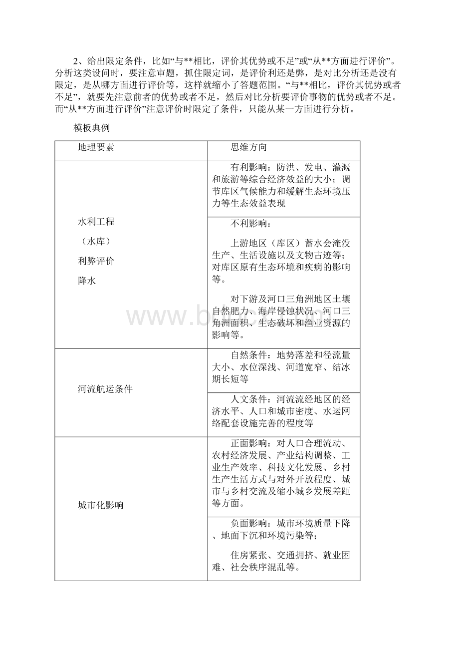 高考地理压轴突破之综合题答题建模评价类.docx_第3页