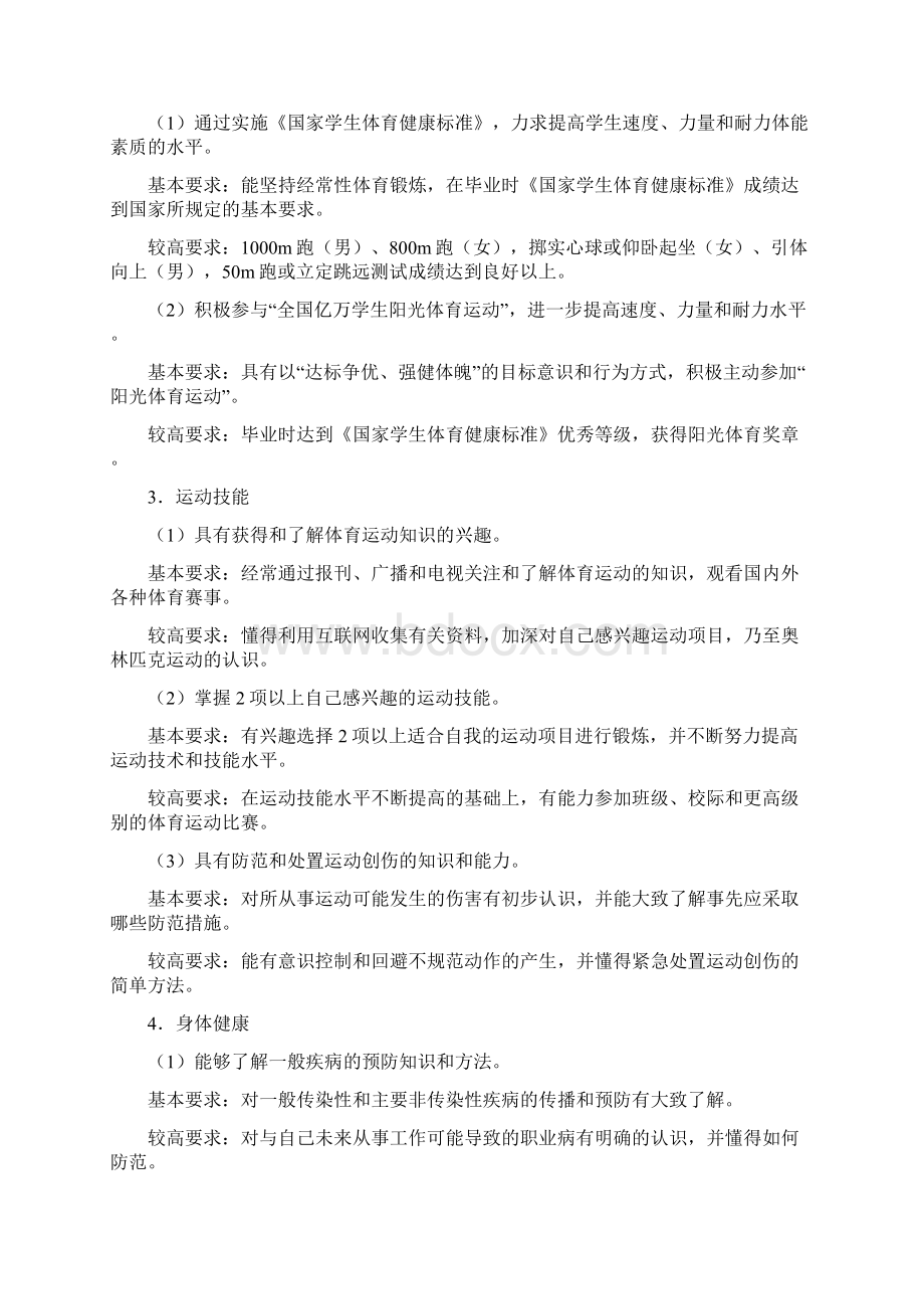 中等职业学校《体育》教学大纲省颁.docx_第3页