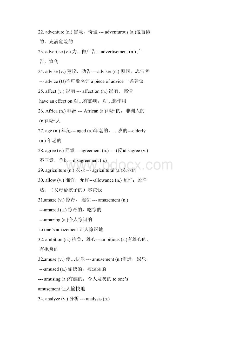 高考英语语法填空词性转换必备词汇Word下载.docx_第3页