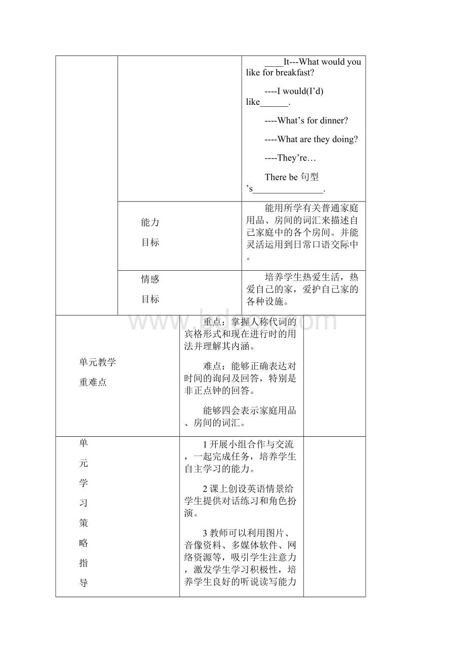 冀教版小学六年级Unit1教学设计.docx_第2页