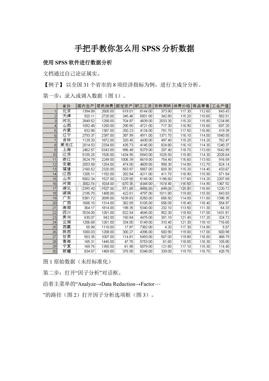 手把手教你怎么用SPSS分析数据Word格式文档下载.docx