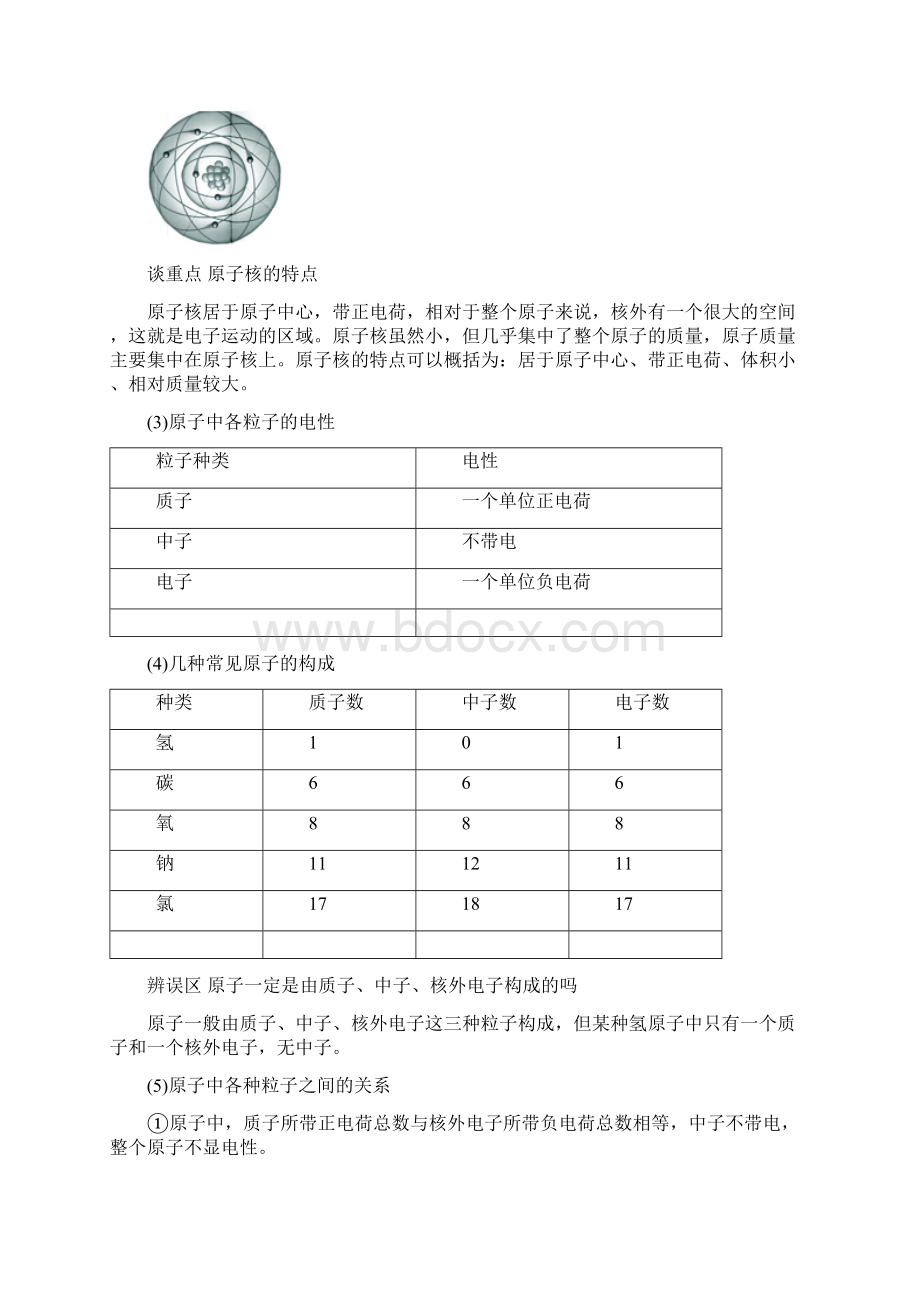 秋季九年级化学上册第三单元物质构成的奥秘课题2原子的结构习题新版新人教版含答案Word格式.docx_第2页