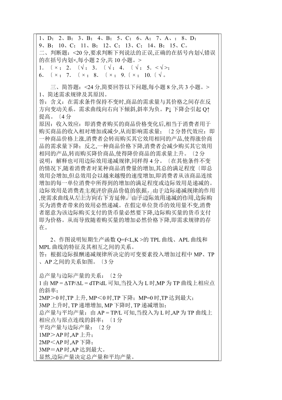 微观经济学试题和答案Word文档格式.docx_第3页