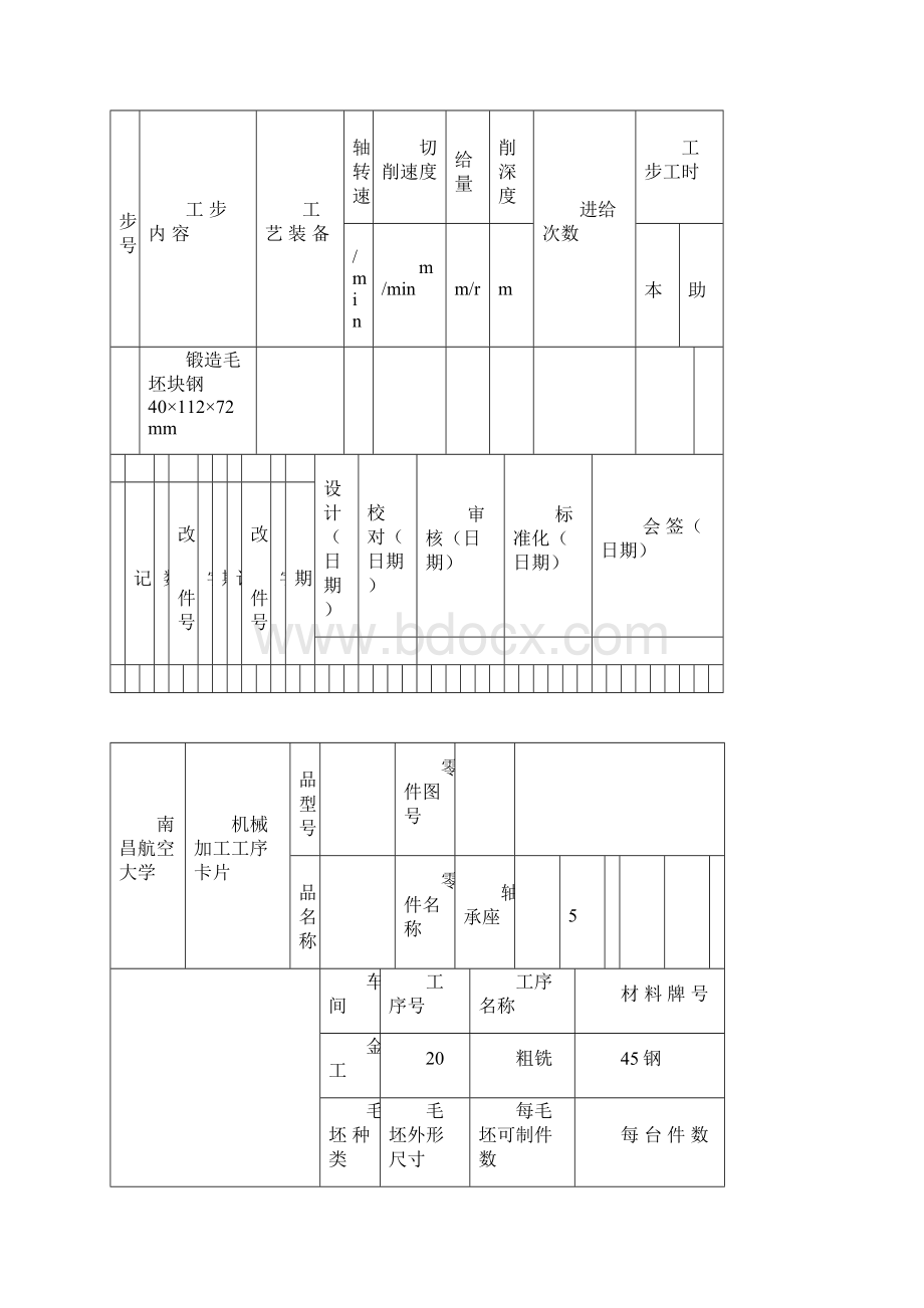 毕业设计论文轴承座的机械加工工艺规程及机床夹具设计说明书.docx_第2页