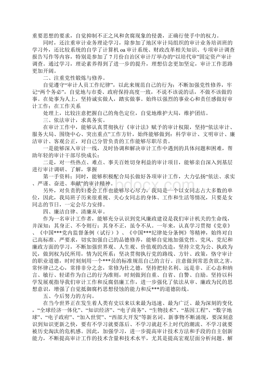 审计人员个人工作总结Word格式文档下载.docx_第3页