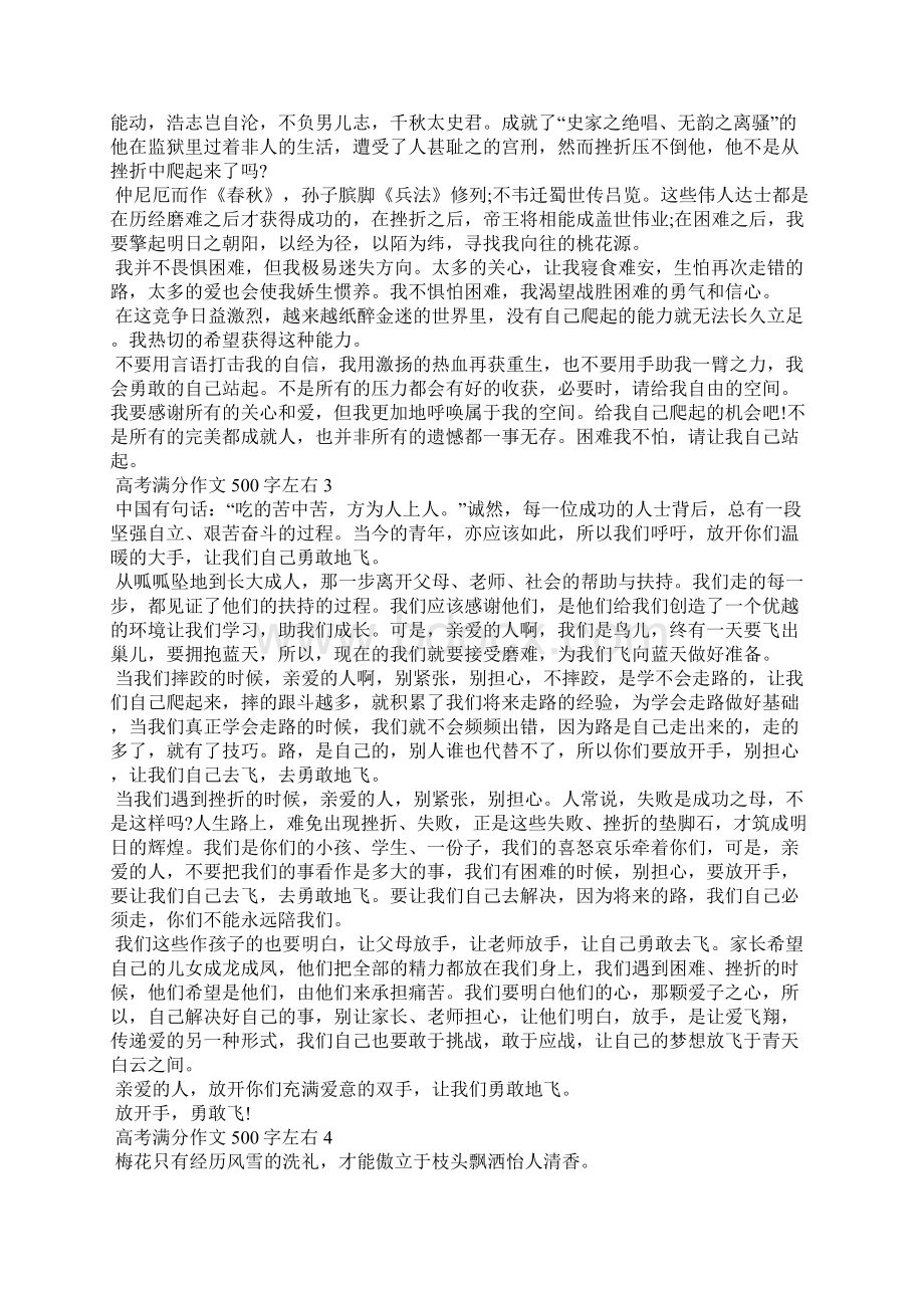 高考满分作文500字左右最新10篇.docx_第2页