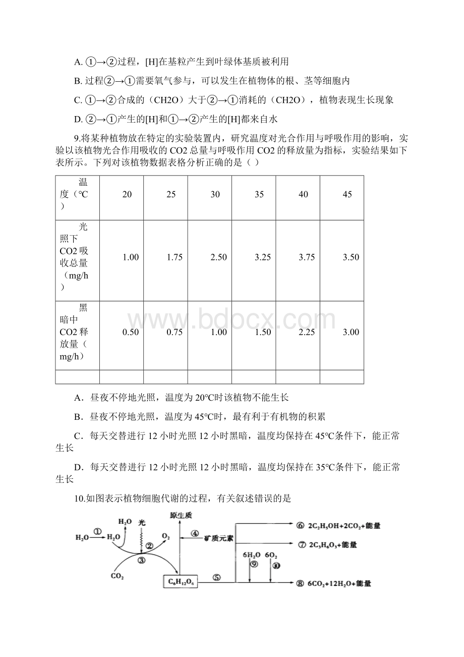 河南省郏县一高届高三上周考生物试题Word文档格式.docx_第3页