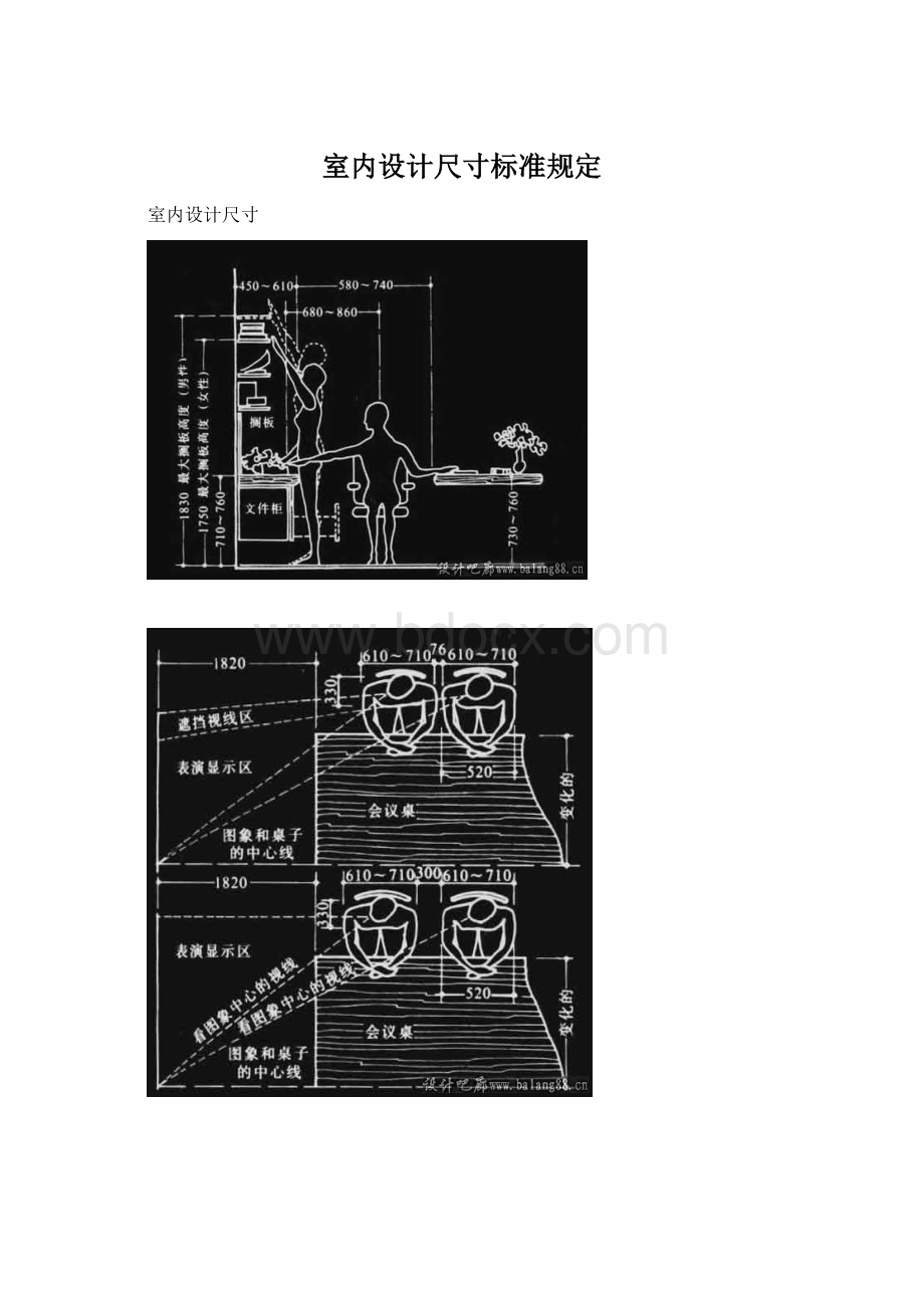 室内设计尺寸标准规定.docx