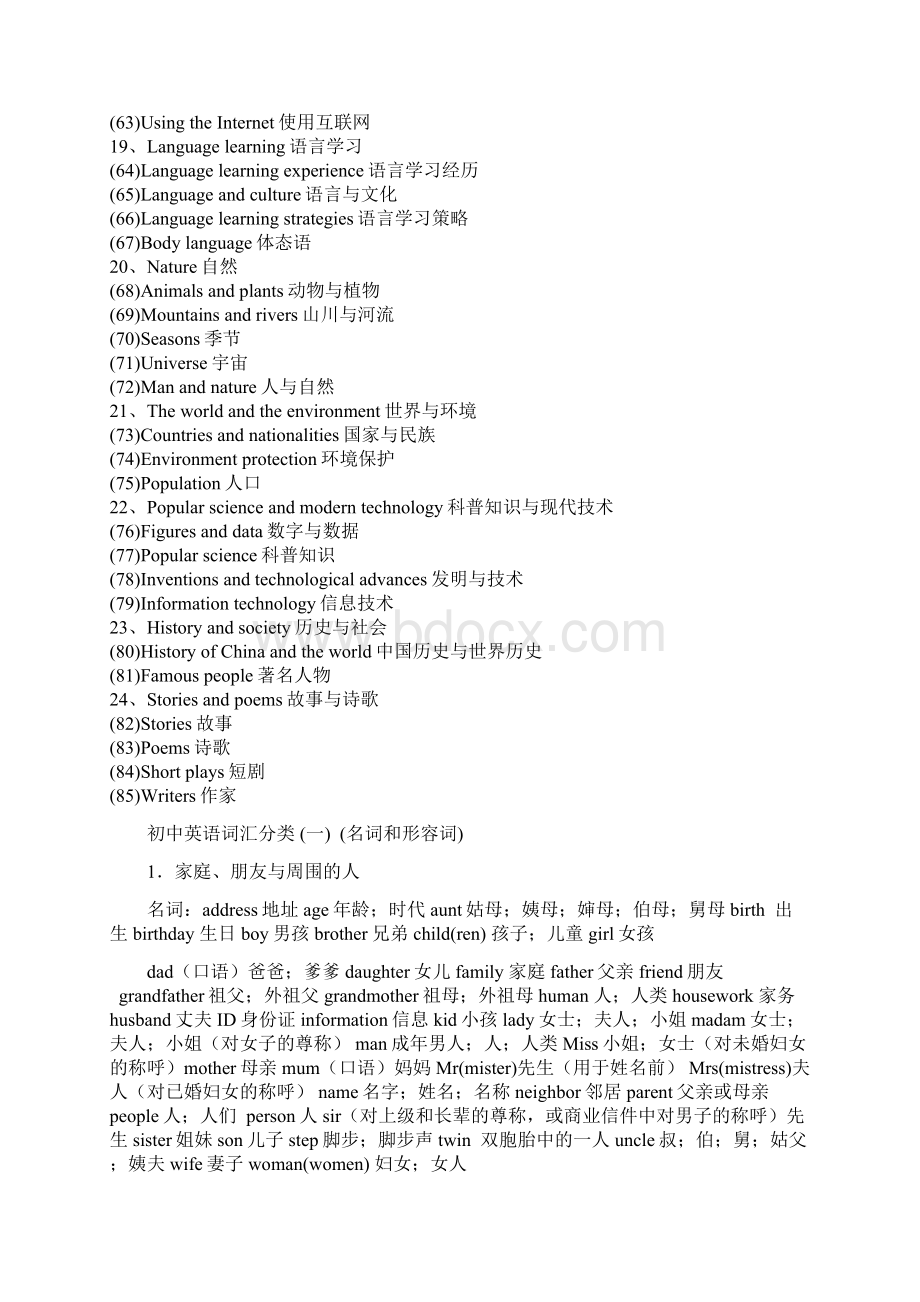 整理初中英语话题分类及单词分类.docx_第3页