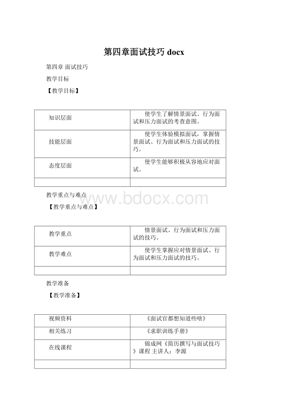 第四章面试技巧docx.docx_第1页