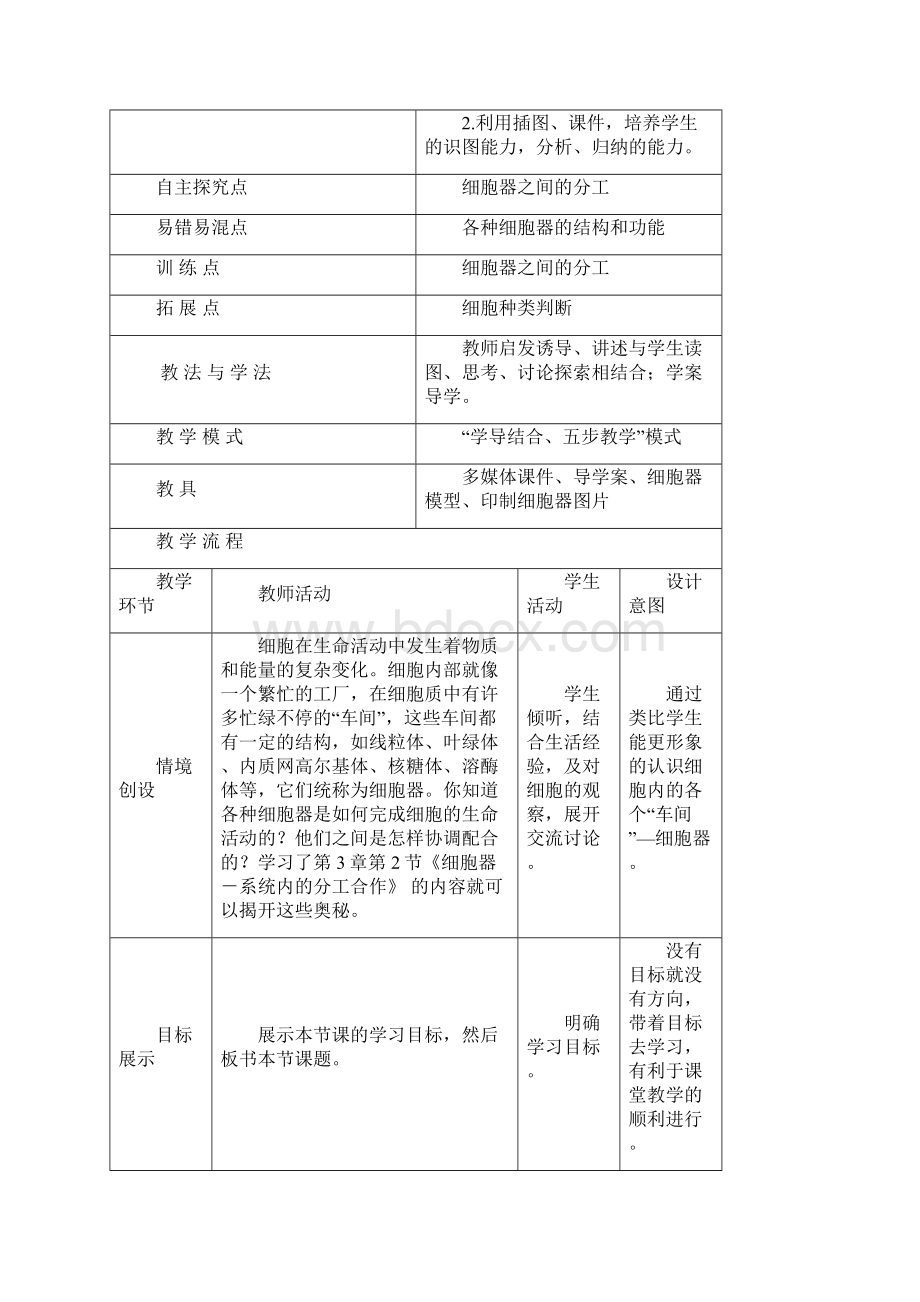 细胞器系统内的分工合作Word格式.docx_第2页