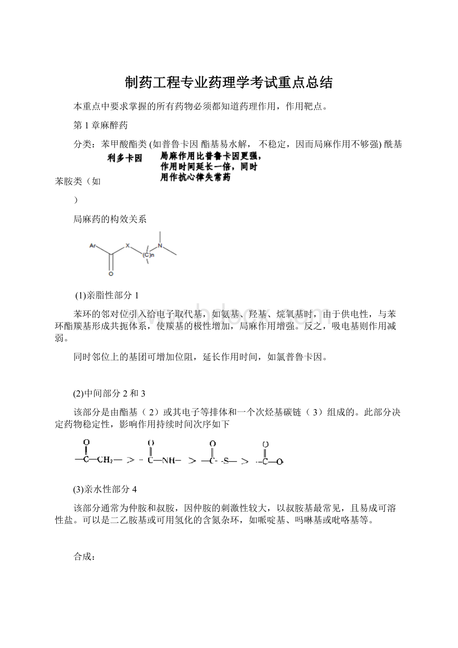 制药工程专业药理学考试重点总结.docx_第1页