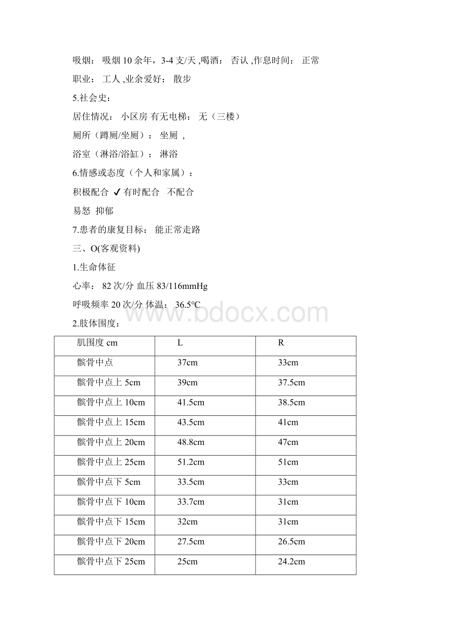 SOAP书写骨科康复治疗记录Word文档下载推荐.docx_第2页