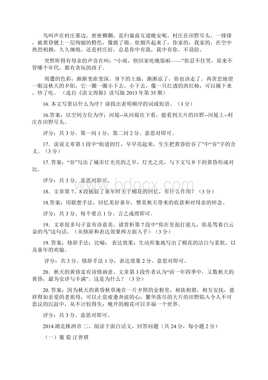 全国中考语文试题分类整理散文阅读Word格式.docx_第2页