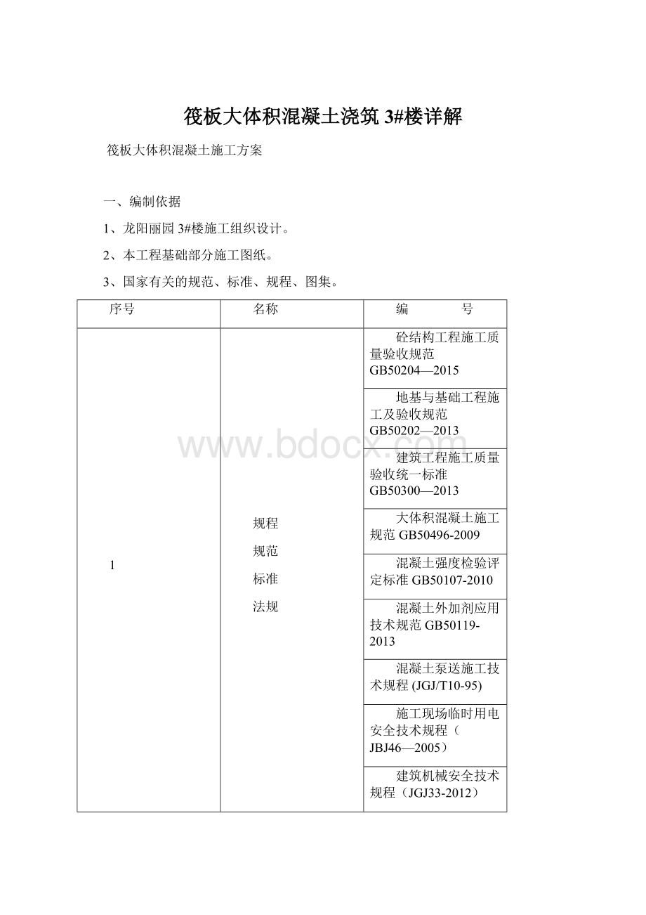 筏板大体积混凝土浇筑3#楼详解.docx_第1页