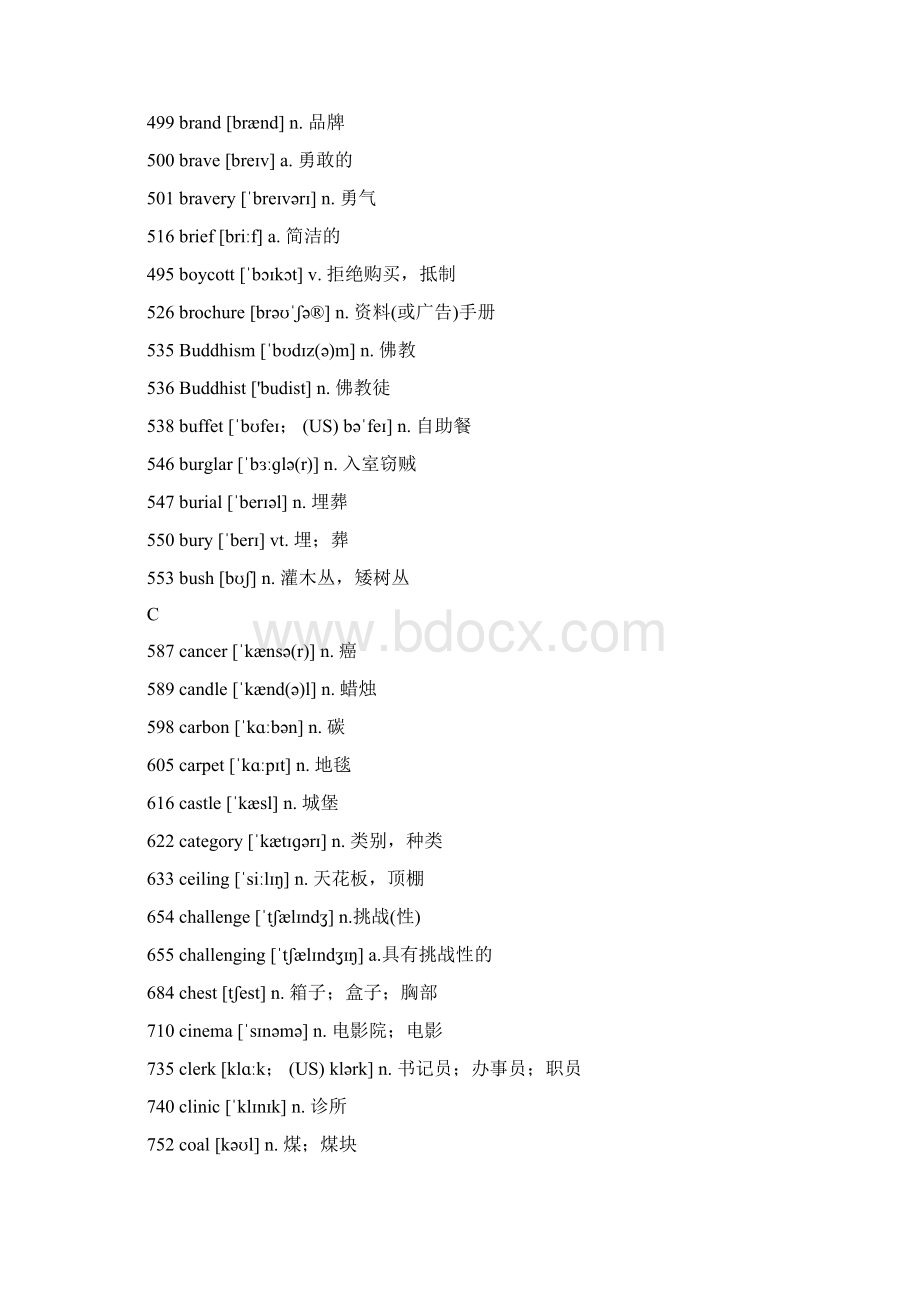 需自行背诵的大纲词汇内有原因338词Word文件下载.docx_第2页