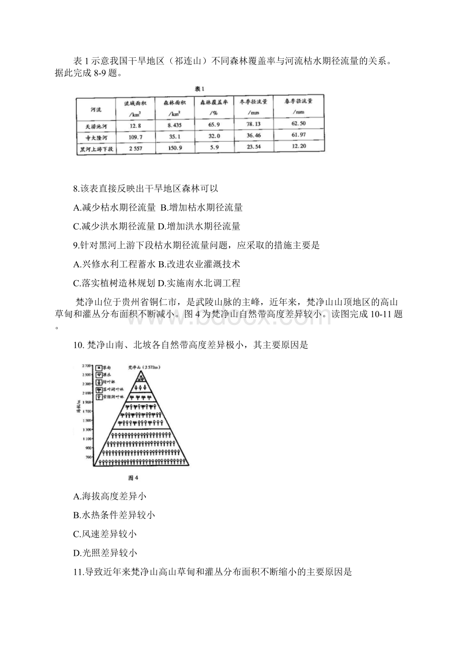 精选河南省天一大联考届高三上学期阶段性测试二地理Word版含答案地理知识点总结文档格式.docx_第3页