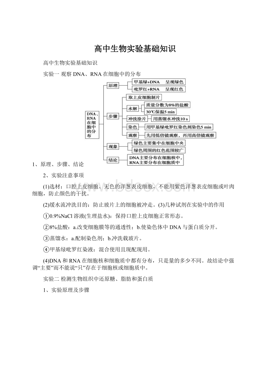 高中生物实验基础知识.docx