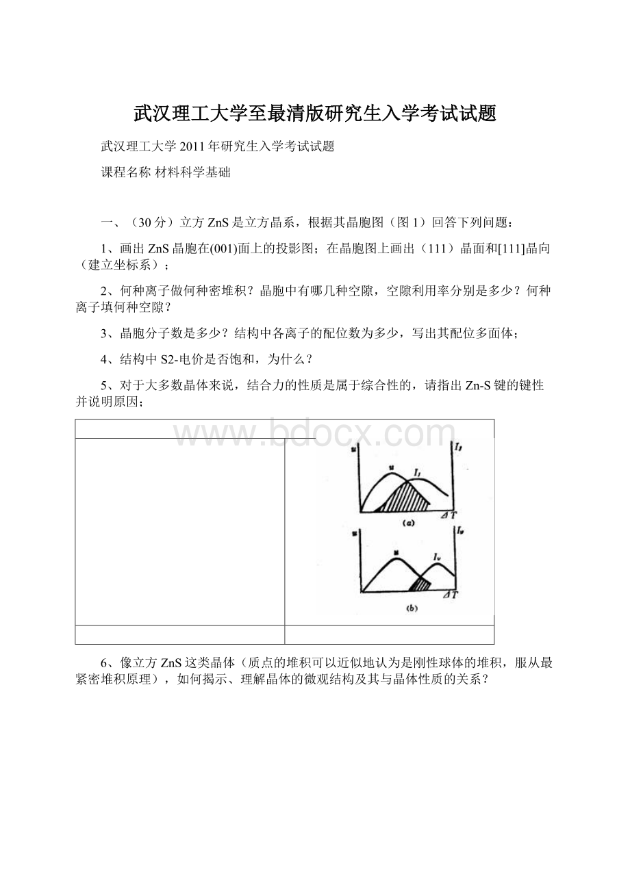 武汉理工大学至最清版研究生入学考试试题Word文档下载推荐.docx_第1页