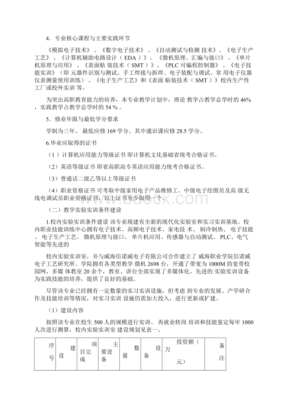 单元三应用电子技术专业建设方案复习进程Word文档下载推荐.docx_第3页